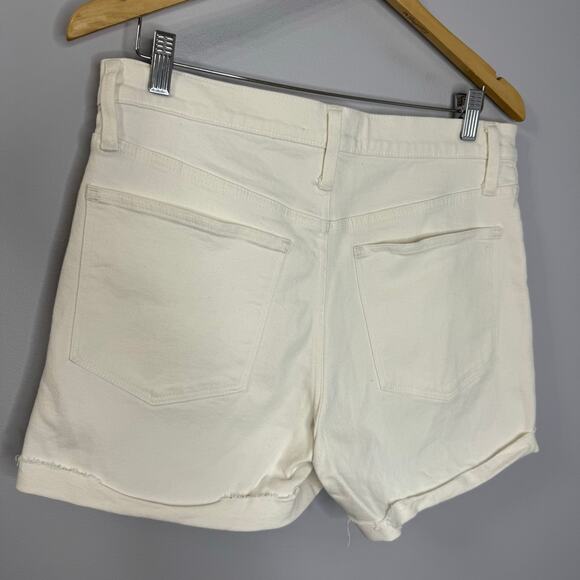 Madewell High-Rise Denim Shorts Tile White Stretch Women's 30 - Picture 4 of 11